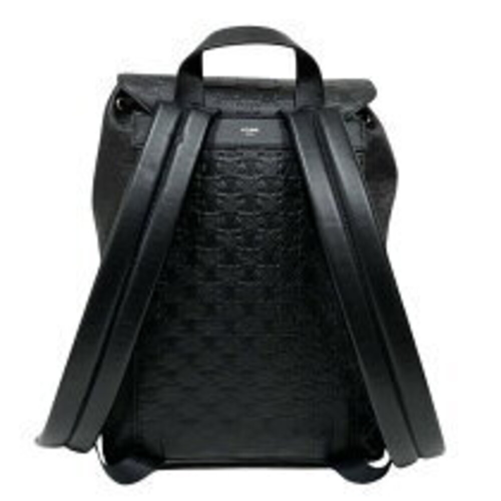Celine Daypack Scarf Triomphe Backpack Embossed Black